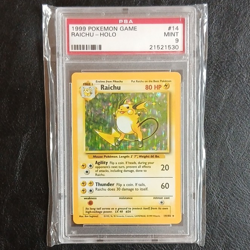 Pokemon TCG 1999 Base Set Raichu Holo Rare 14/102 PSA 9 English - Image 1