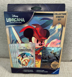 Disney Lorcana Fabled Collection Starter Set - 4 Booster Packs + Promo Card - Image 1