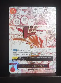 Honesty Impact English OP11-018 R Parallel a Fist of Divine Speed One Piece Card - Image 1