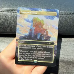 Magic The Gathering Command Tower P0001 PROMO FOILL and Card INCLUDES TOP LOADER - Image 1