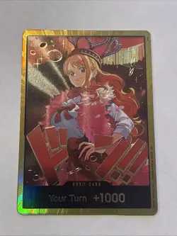 DON!! Card Nami Gold Extra Booster: One Piece Heroines Edition Foil Full Art - Image 1