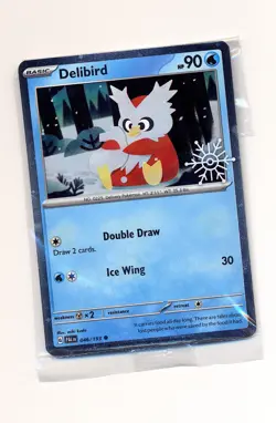 Delibird Pokemon Card Holiday Calendar Snowflake Promo 046/193 $2MIN ORDER - Image 1