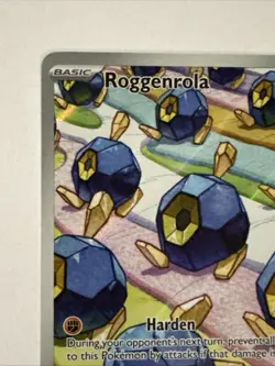 Pokemon TCG Roggenrola Illustration White Flare Holo Full Art Card 127/086 SV - Image 2