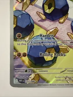 Pokemon TCG Roggenrola Illustration White Flare Holo Full Art Card 127/086 SV - Image 5