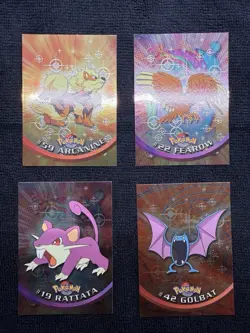 (4) 1999 Topps Pokemon TV Series 1 Black Label Foil Cards - Image 1