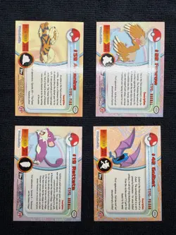 (4) 1999 Topps Pokemon TV Series 1 Black Label Foil Cards - Image 2