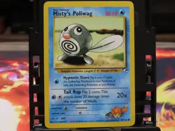 Misty's Poliwag 87/132 Gym Heroes LP Pokemon Card WOTC Vintage Common - Image 1
