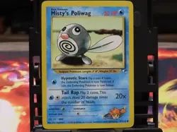 Misty's Poliwag 87/132 Gym Heroes LP Pokemon Card WOTC Vintage Common - Image 3