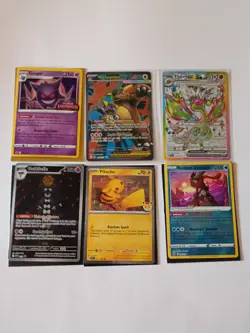 Pokemon Gengar Stamped Promo-Pikachu Promo-Flygon Full Art-Full Art Card Lot - Image 1