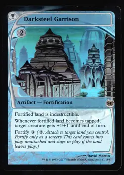 Foil Darksteel Garrison - Future Sight - MTG Magic the Gathering - Foil Peeling - Image 1