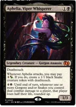 Aphelia, Viper Whisperer (Anime) 40 Foundations Jumpstart MTG NM - Image 1