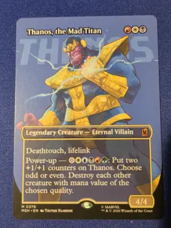Thanos, the Mad Titan (Borderless) (0367) 376 Marvel Super Heroes MTG - Image 1