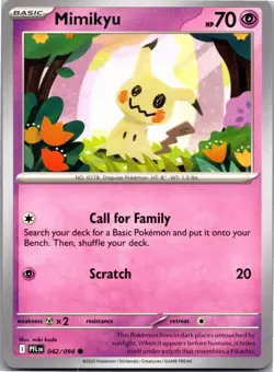 Mimikyu 042/094 Common Phantasmal Flames Pokemon Near Mint - Image 1