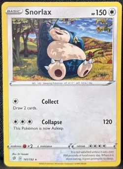 Snorlax 141/192 Rare Rebel Clash Pokemon Near Mint - Image 1