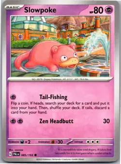 Slowpoke 085/193 Common Paldea Evolved Pokemon Near Mint - Image 1
