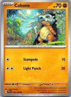Cubone 076/159 Common Journey Together Pokemon Near Mint - Image 1