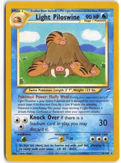 Light Piloswine 26/105 Rare Neo Destiny Pokemon Unlimited LP - Image 1