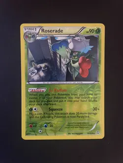 Pokemon TCG Roserade Reverse Holo 15/124 Dragons Exalted, Black & White - Image 1