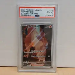 2023 POKEMON MEW EN-151 ILLUSTRATION RARE #168 CHARMANDER PSA 10 - Image 1