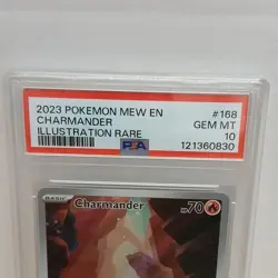 2023 POKEMON MEW EN-151 ILLUSTRATION RARE #168 CHARMANDER PSA 10 - Image 2