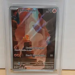 2023 POKEMON MEW EN-151 ILLUSTRATION RARE #168 CHARMANDER PSA 10 - Image 3