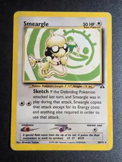 Smeargle 30/75 HP Neo Discovery Rare Pokemon Unlimited - Image 1