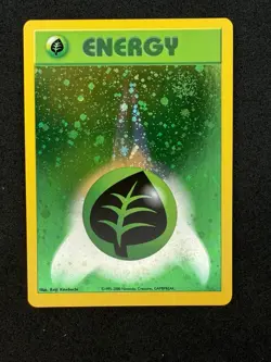 2002 Pokemon League Energize Your Game Cycle Grass Energy Holo M/NM DOUBLE SWIRL - Image 1