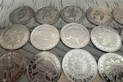 Vintage Pokemon Meiji Metal Battle Coins Lot of 53 – Pikachu, Chansey, & More! - Image 2