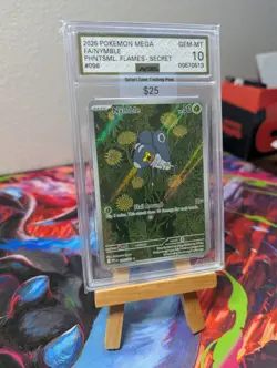 Nymble 2026 Pokemon SR #096 GEM MINT AGS 10 - Image 1