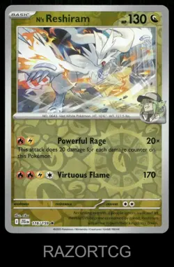 N'S RESHIRAM 116/159 R JOURNEY TOGETHER POKEMON REVERSE HOLO NM/M - Image 1