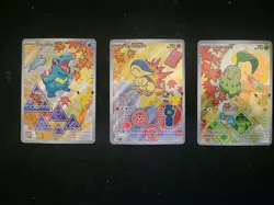 Pokemon First Partner Illustration Collection Series 2 Johto Gen 2 set, NM - Image 1