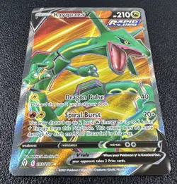 Pokemon Rayquaza V ( Full Art ) Ultra Rare Full Art Holo 193/203 Evolving Skies - Image 2