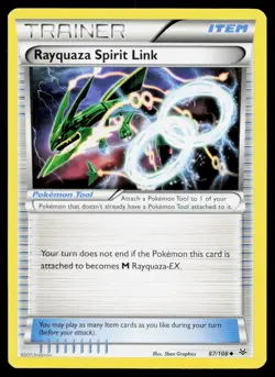 Rayquaza Spirit Link UC Roaring Skies ROS 87/108 Pokemon LP 2015 - Image 1