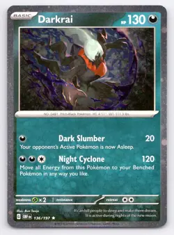 Pokemon Darkrai (Cosmos Holo) Promo MCAP R HOLO 136/197 NM - Image 1