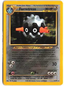 Forretress 21/75 Rare Neo Discovery Pokemon Unlimited - Image 1
