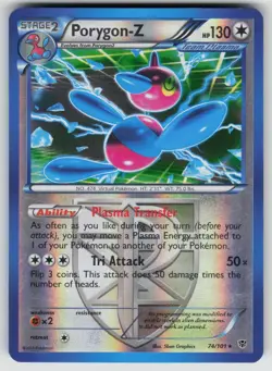 Porygon-Z 74/101 Rare Plasma Blast Pokemon Reverse Holo Lightly Played - Image 1