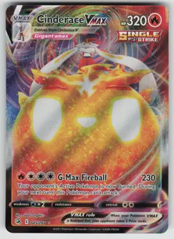 Cinderace VMAX 045/264 Holo VMAX Rare Fusion Strike Pokemon Near Mint - Image 1