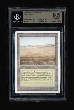 Savannah - English - Revised - MTG Magic the Gathering - BGS GEM Mint 9.5 - Image 1