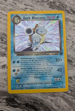 2000 Pokemon Team Rocket #3/82 Dark Blastoise Holo - Image 1