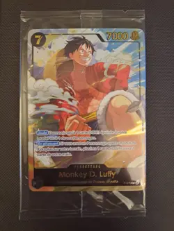 CARTE ONE PIECE - PROMO P-075 MONKEY D. LUFFY JAPAN EXPO 2025 PROMO GOLD FOIL FR - Image 1