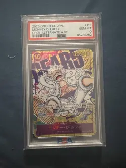 2023 ONE PIECE JPN. MONKEY D. LUFFY OP05-ALTERNATE ART # 119 GEM MT 10 85289252 - Image 1
