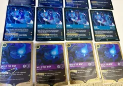 Disney Lorcana Foil Promo Lot of 12 NM. 4x Elsa , 4x Scar, 4x Will O' The Wisp - Image 3