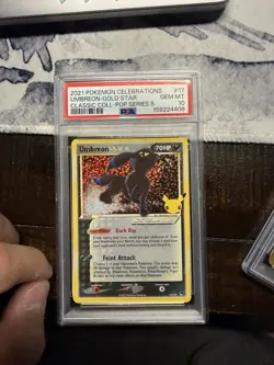 Pokemon 2021 Celebrations Classic Collection Umbreon Star Gold Star Holo PSA 10 - Image 1