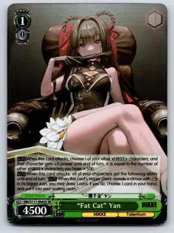 "Fat Cat" Yan (SR) NIK/S117-E045S SR GODDESS OF VICTORY: NIKKE Weiss Schwarz NM - Image 1