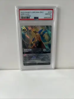 PSA 10 - Hercules Enchanted 215/204 EN2 Rise of Floodborn - Disney Lorcana - Image 1
