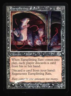 Foil Earsplitting Rats - Misprint - Judgement - MTG Magic the Gathering - Image 1