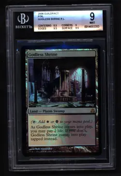 Godless Shrine foil - Guildpact - MTG Magic the Gathering - BGS MINT 9 - Image 1