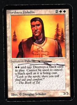 Magic MTG Alpha Northern Paladin - Schuler Sig Auto HEAVY PLAY - Image 1