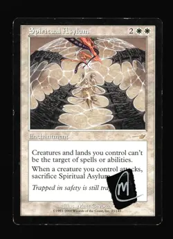 Signed - Spiritual Asylum - Nemesis - HP - MTG Magic the Gathering - Image 1