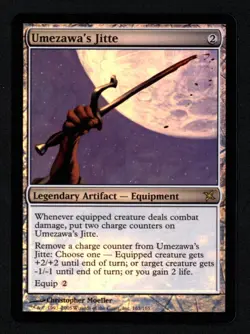 Foil Umezawa's Jitte LP Betrayers of Kamigawa MTG - Image 1